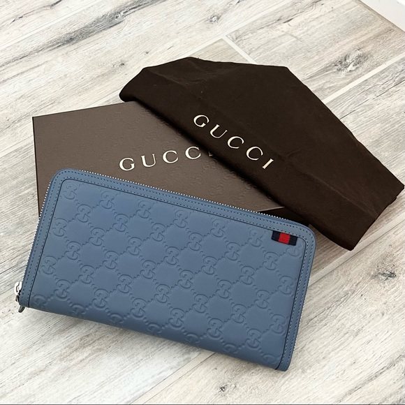 Gucci Bags Gucci Dusty Blue Travel Organizer Wallet Poshmark